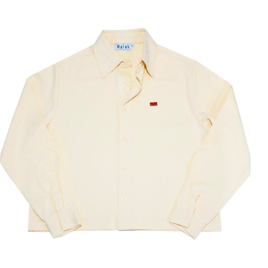Malak Ecru Stitched Button Down