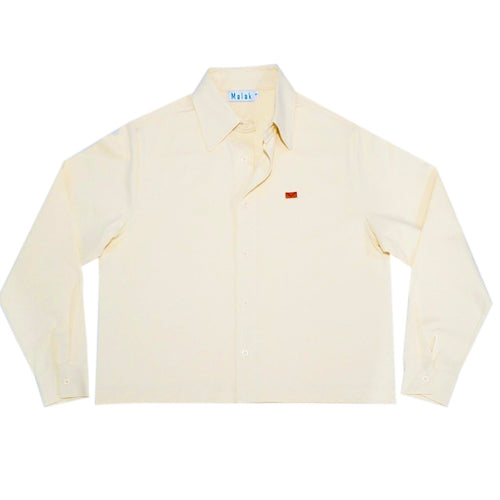 Malak Ecru Stitched Button Down