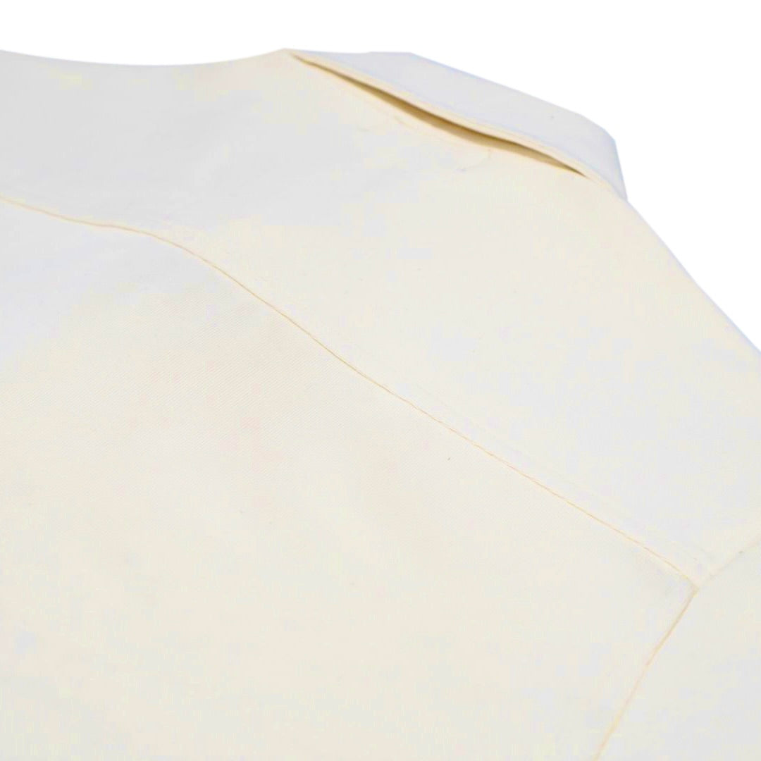 Malak Ecru Stitched Button Down